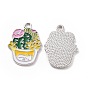 Pendentifs en émail , charme de cactus