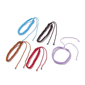 Nylon Thread Braided Cord Bracelet, Lucky Adjustable Bracelet for Women