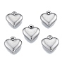 201 Stainless Steel Charms, Heart