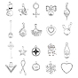 Alloy Rhinestone Pendants & Alloy Enamel Pendants & Alloy Pendants, with ABS Plastic Imitation Pearl Beads, Mixed Patterns