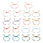18 pièces 9 couleurs cordon polyester fabrication de bracelets, or