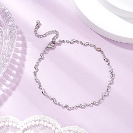 304 браслеты на ногу из нержавеющей стали с волнистыми звеньями