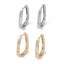 Серьги-кольца из прозрачного кубического циркония, украшения из латуни для женщин