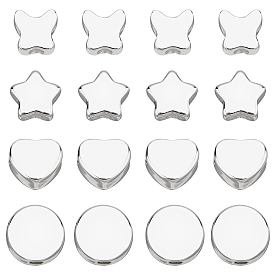 304 Stainless Steel Beads, Mixed Shapes