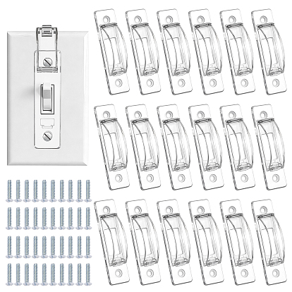 10 Bags Plastic Wall Plates Light Switch Cover Decoration, with Screw