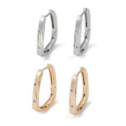 Серьги-кольца из прозрачного кубического циркония, украшения из латуни для женщин