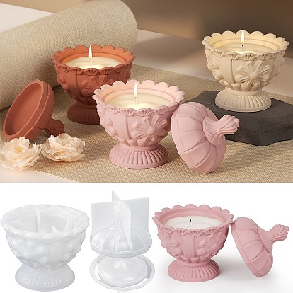 Moules en silicone pour bougies DIY, moules pour boîtes de rangement, moules de coulée de ciment en plâtre de résine