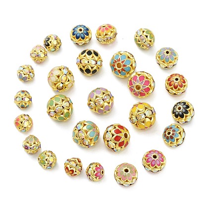 Латунь эмаль бисера, без кадмия и без свинца, со стразами