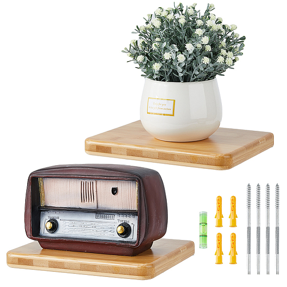 Полка для товаров из дерева, железный винт с пластиковыми деталями, полка пластина, прямоугольные