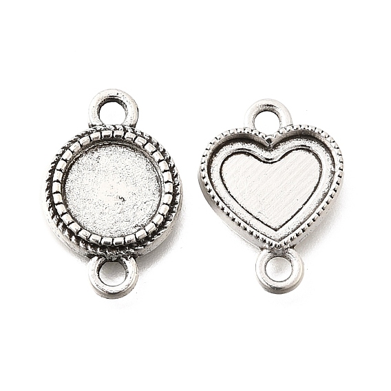 Оправы для кабошонов из сплава в тибетском стиле для эмали, античное серебро