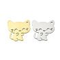 201 colgantes de acero inoxidable, encantos de forma de gato, Corte con laser
