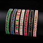 Pulseras de tenis rectangulares de latón con circonitas cúbicas para mujer., dorado