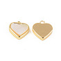 Natural White Shell Mother of Pearl Shell Charms, with Golden Brass Findings, Heart