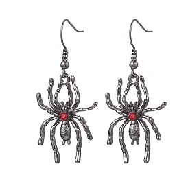 Серьги-пауки из сплава со стразами