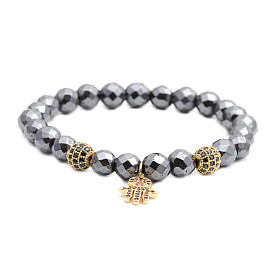 Black Onyx Evil Eye Bracelet Set with Beads for Women and Men