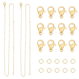 Unicraftale DIY 304 Stainless Steel Necklace Making Kits, Including Cable Chains Necklace & Lobster Clasps & Jump Rings