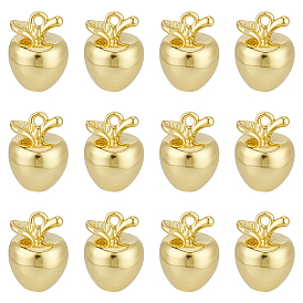 12 шт. Латунные подвески, 3форма яблока