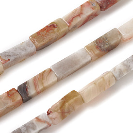 Natural Crazy Lace Agate Beads Strands, Cuboid
