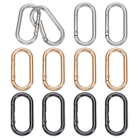 12шт 3 цветные пружинные кольца из цинкового сплава, овальные