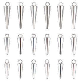 30 шт 3 стили 201 подвески из нержавеющей стали, конус