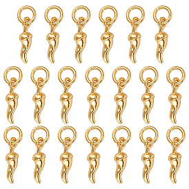 20 шт. Латунные подвески, с целью перехода в кольце, чили прелести