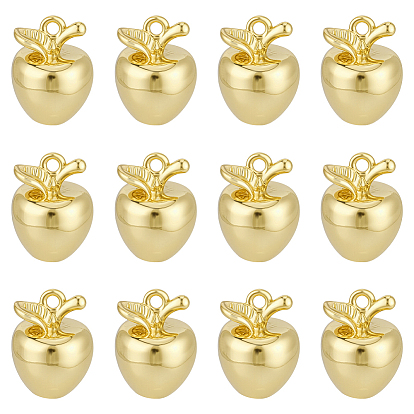 12 шт. Латунные подвески, 3форма яблока