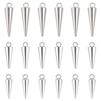 30 шт 3 стили 201 подвески из нержавеющей стали, конус