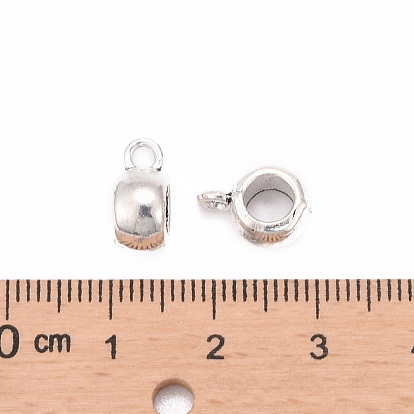 Tibetan Style Hangers, Bail Beads, Cadmium Free & Lead Free, Barrel, 11.5x8x5.5mm, 4.8mm inner diameter, Hole: 2mm