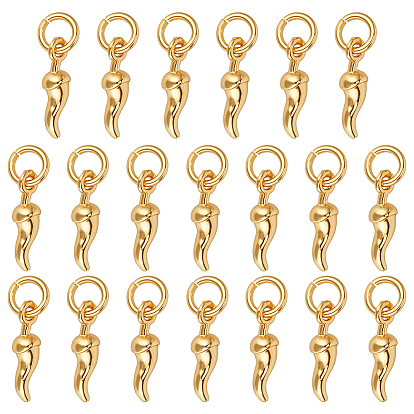 20 шт. Латунные подвески, с целью перехода в кольце, чили прелести