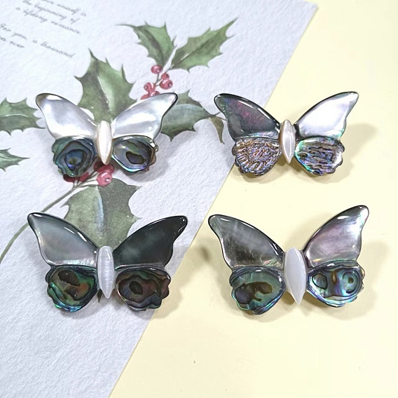 Natural Shell Brooches, Butterfly
