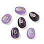 Natural Amethyst Beads, with Brass Micro Pave Cubic Zirconia Findings, Nuggets