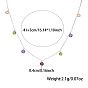 Rhodium Plated 925 Sterling Silver with  Cubic Zirconia Beaded Necklaces, Flat Round