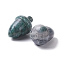 Perles de jade naturels, pas de trous / non percés, pour création de fil enroulé pendentif , aveline