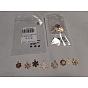 16Pcs 8 Styles Alloy Enamel with Rhinestone Pendants, Christmas, Snowflake