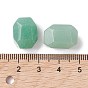 Natural Green Aventurine Beads, Faceted, Polygon