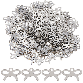 200 шт. 201 подвески из нержавеющей стали, бантом прелести