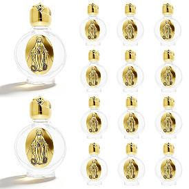 14 шт. стеклянных пустых бутылок для святой воды для религиозных целей, с крышкой из розового цинкового сплава