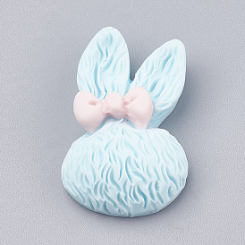 Кроличьи смолы кабошоны, кролик голову с бантом