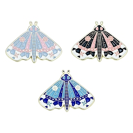 Moth Enamel Pins, Golden Plated Alloy Badges for Backpack Clothes