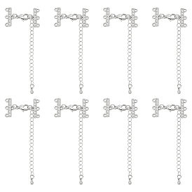 Maillons de lustre rectangulaires en laiton micro-pavé de zircone cubique transparente