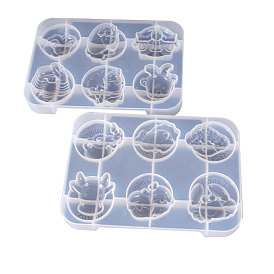 DIY Constellations Theme Pandant Food Grade Silicone Molds, Resin Casting Molds, For UV Resin, Epoxy Resin Jewelry Making