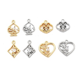 Brass Micro Pave Cubic Zirconia Pendants