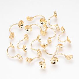 Латунные гайки, спинки фрикционных серег для сережек-гвоздиков, без никеля , реальный 18 k позолоченный