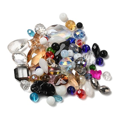 Прозрачные стеклянные бусины, разнообразные