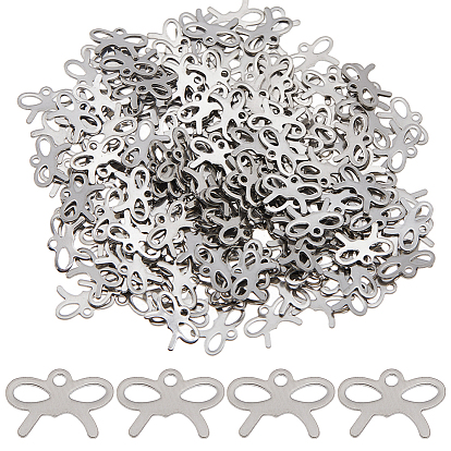 200 шт. 201 подвески из нержавеющей стали, бантом прелести