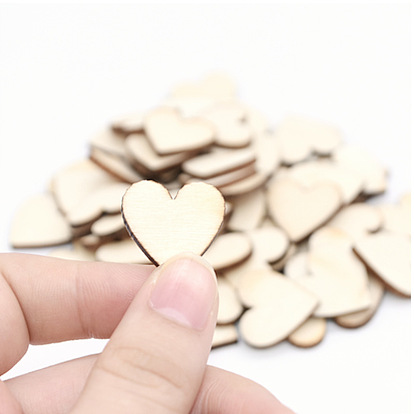 Незавершенный деревянный лист для украшения сердца, для ремесленных домашних свадебных украшений