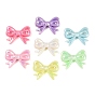 Opaque Plastic Beads, Bowknot, AB Color Plated