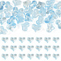 30Pcs Transparent Glass Beads, Heart