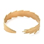 304 Stainless Steel Feather Cuff Bangles