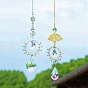 Cristal suncatcher, avec les accessoires en métal, Pour la maison, décoration de jardin